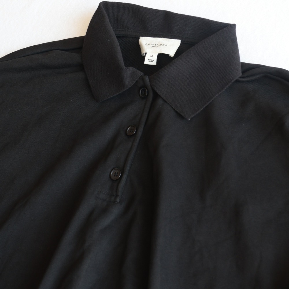 Tuckernuck Pomander Place Black Long Sleeve Polo Sweatshirt Medium
